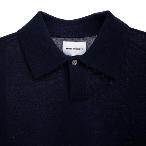 Norse Projects John Tech Merino SS Polo Dark Navy N45-06019999 Degli Uberti